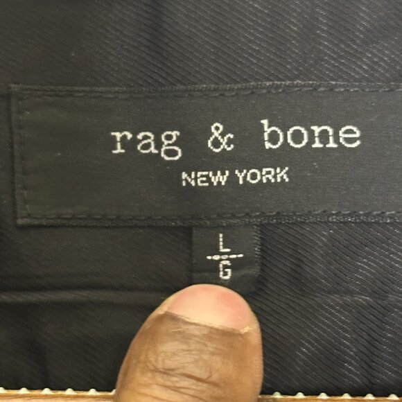 Rag & Bone Long Sleeve Shirt Men L Plaid Flannel Blue Green Gorp Winter Fall - Picture 4 of 16